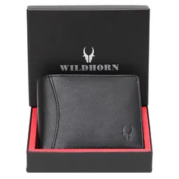 WildHorn Men Black Solid RFID Protected Leather Two Fold Wallet-picture-41