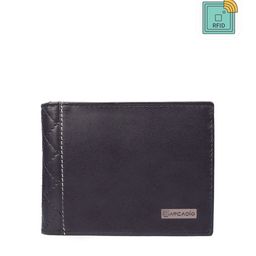 ARCADIO Men Navy Blue Leather Two Fold Wallet-image-14