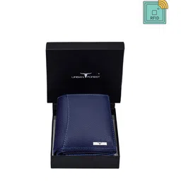URBAN FOREST Men Blue Textured Leather Two Fold Wallet-image-69