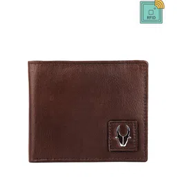 WildHorn Men Brown Solid Leather RFID Protected Two Fold Wallet-picture-17