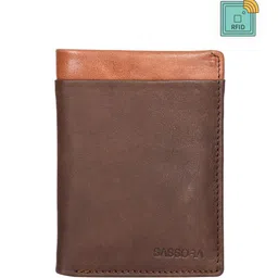 Sassora Unisex Leather RFID Protected Two Fold Wallet-78