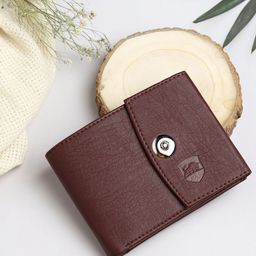 SAMTROH Men Textured Two Fold Wallet-5