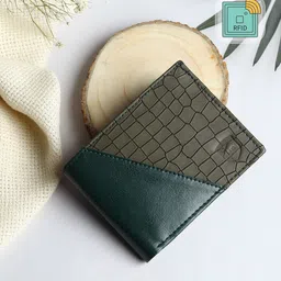 SAMTROH Men Green Textured PU Two Fold Wallet-12