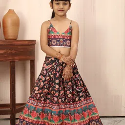 BAESD Girls Printed Gotta Patti Detailed Ready to Wear Lehenga With Choli-picture-45