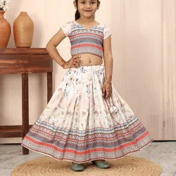 BAESD Girls Printed Short Sleeves Ready to Wear Lehenga & Blouse-picture-23