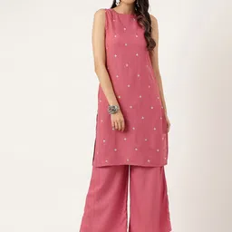 Cora Ethnic Motifs Embroidered Straight Kurta With Palazzos-image-51