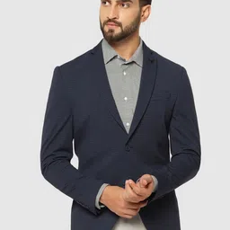 Blackberrys TechPro Men Striped Single-Breasted Slim Fit Formal Blazers-picture-37