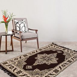 Kuber Industries Brown Traditional Anti-Skid Carpet-31