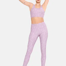Cultsport Women Leaf Print Yoga Co-Ord Set-image-73
