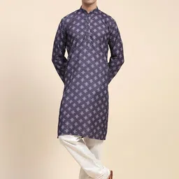 Enciger Men Ethnic Motifs Embroidered Regular Kurta with Churidar-21