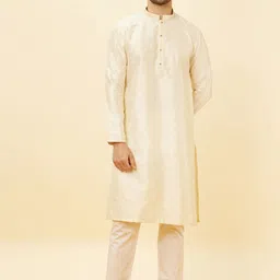 Manyavar Woven Design Regular Kurta With Pyjamas-7