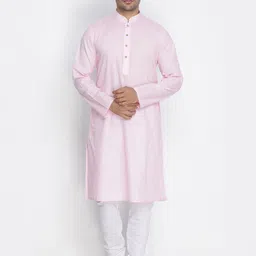 VASTRAMAY Regular Mandarin Collar Kurta With Churidar-image-92