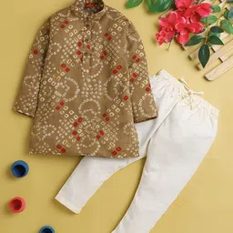 Jeetethnics Boys Bandhani Printed Regular Kurta with Pyjamas-3
