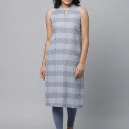 AURELIA Ethni Motifs Printed Keyhole Neck Pure Cotton Kurta with Leggings-image-32