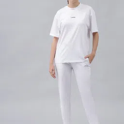 GRIFFEL Women Pure Cotton T-shirt with Track Pants-image-45
