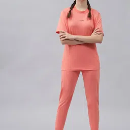 GRIFFEL Women Pure Cotton T-shirt with Track Pants-image-8