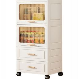 HOUSE OF QUIRK Beige 2 Drawer + 2 CabinetMulti-Utility Organiser-16