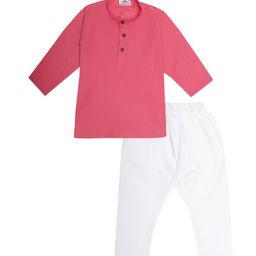 BAESD Boys Band Collar Straight Kurta with Pyjamas-image-4