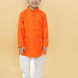 BAESD Boys Mandarin Collar Kurta with Dhoti Pants-image-89