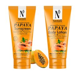 NutriGlow Naturals Set of Papaya SPF 50 Sunscreen (100gm) & Papaya Body Lotion (150ml)-31