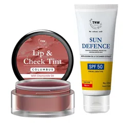 TNW the natural wash Columbus Lip Tint & SPF Sun Defence Cream Combo-57