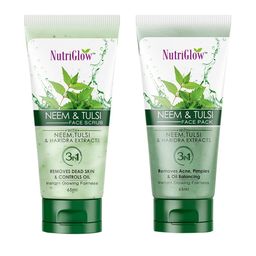 NutriGlow Set Of 2 Oil Control Face Pack & Face Scrub-32