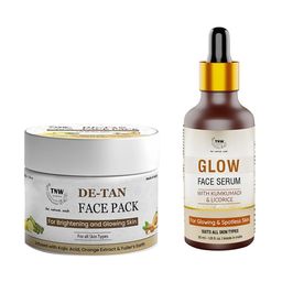 TNW the natural wash Set Of De-Tan Face Pack 50g & Glow Face Serum 30ml-15