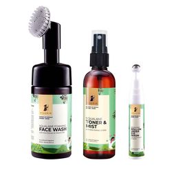 Pilgrim Squalane Foaming Face Wash + Toner & Mist + Roll-On Under Eye Serum-58