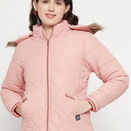 VERO AMORE Hooded Insulator Anti Odour Faux Fur Trim Quilted Jacket-image-17