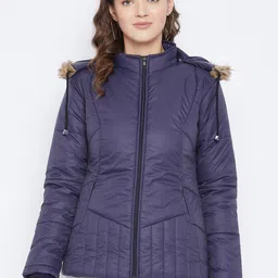 VERO AMORE Women Navy Blue Insulator Outdoor  Plus Size Parka Jacket-image-62