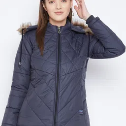 VERO AMORE Women Navy Blue Outdoor Parka Jacket-image-68