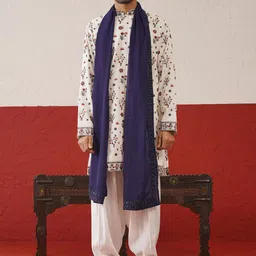 KALPRAAG Floral Embroidered Georgette Thread Work Kurta with Patiala & Dupatta-image-17