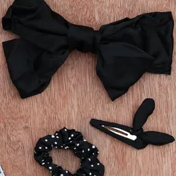 Yellow Bee Girls Set of 3 Black Hair Accessory Set-image-8