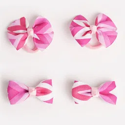 RIBBON CANDY Girls Set of 4 Ponytail Holders & Alligator Hair Clip-image-25