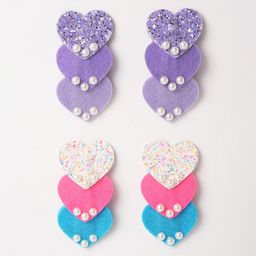 RIBBON CANDY Girls Set of 4 Embellished Shimmer Tic Tac Hair Clips-image-49