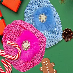 Proplady Girls Set Of 2 Fur Hair Accessory Set-20