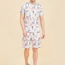 Sweet Dreams Peach Coloured Typography Printed Night suit-picture-46