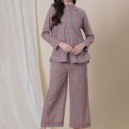 Be Indi Geometric Printed Co-Ord Set-image-88