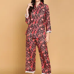 VAHSON Floral Printed Shirt-Collar Shirt With Printed Trouser-image-20