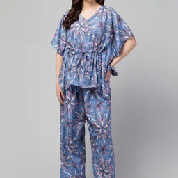 FFLIRTYGO Printed Kaftan Night suit-image-86