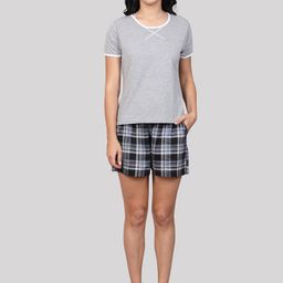 evolove Checked Pure Cotton Night Suit-image-53
