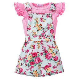 StyleCast x Revolte Girls Printed Dungaree With T-shirt-image-37