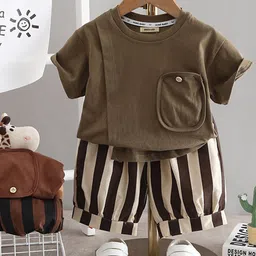INCLUD Infant Boys T-shirt with Striped Shorts-image-49