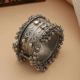 Jazz and Sizzle Silver-Plated Kada Bracelet-72