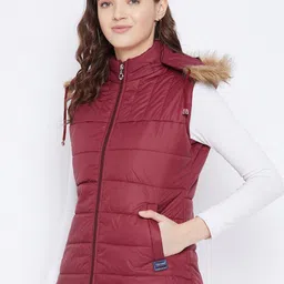 VERO AMORE Hooded Faux Fur Trim Windcheater Padded Jacket-33