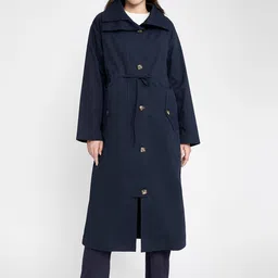 DeFacto Spread Collar Longline Pure Cotton Tailored Jacket-7