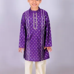 LIL DRAMA Ethnic Motifs Regular Gotta Patti Kurta with Pyjamas-10