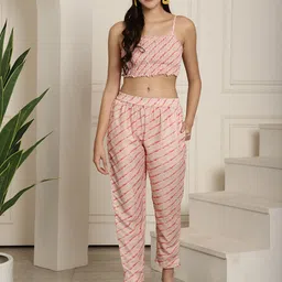 Aawari Muslin Printed Top & Coat With Trousers-picture-20