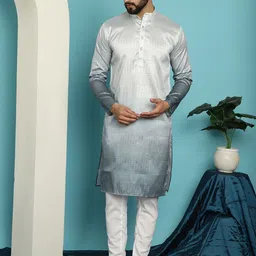 SOJANYA Geometric Woven Design Straight Kurta with Churidar-picture-19