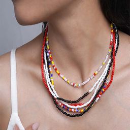 JOKER & WITCH Beaded Layered Chain-55